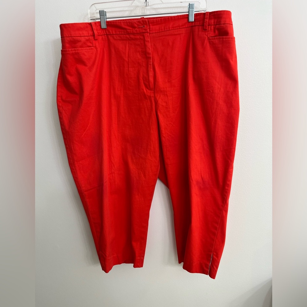 Like NEW Talbots Orange Perfect Skimmer-Curvy Size 22 W Crop Pants